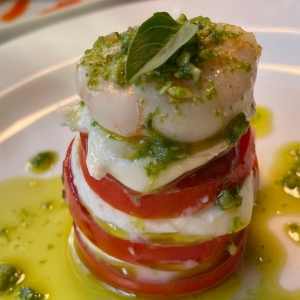 caprese di gamberi